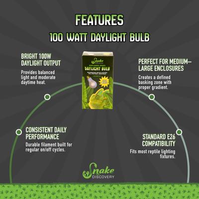 Show full view: Snake Discovery Daylight Reptile Bulb, 100-watt slide 5 of 7