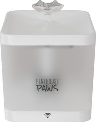 Penthouse Paws Smart Water Fountain Whisper-Quiet for Dog & Cat, White, 74-oz