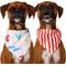 Show in main carousel: Frisco Coastal Sea Creatures & Stripe Dog & Cat Reversible Cotton Bandana, X-Large/XX-Large slide 1 of 8