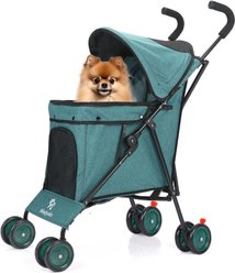 Wedyvko P07 Ultra-light Portable All-in-One Folding Dog & Cat Stroller, Dark Green