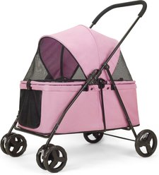 Wedyvko P05 Portable Foldable Dog & Cat Stroller, Pink