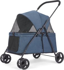 Wedyvko P05 Portable Foldable Dog & Cat Stroller, Navy Blue