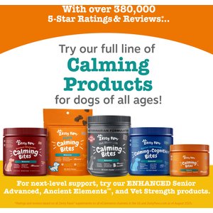 Zesty Paws Hemp Elements Calming Hemp OraStix Peppermint Flavored Dental Chews Melatonin Supplement for Dogs, 25-oz bag