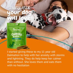 Zesty Paws Hemp Elements Calming Hemp OraStix Peppermint Flavored Dental Chews Melatonin Supplement for Dogs, 25-oz bag
