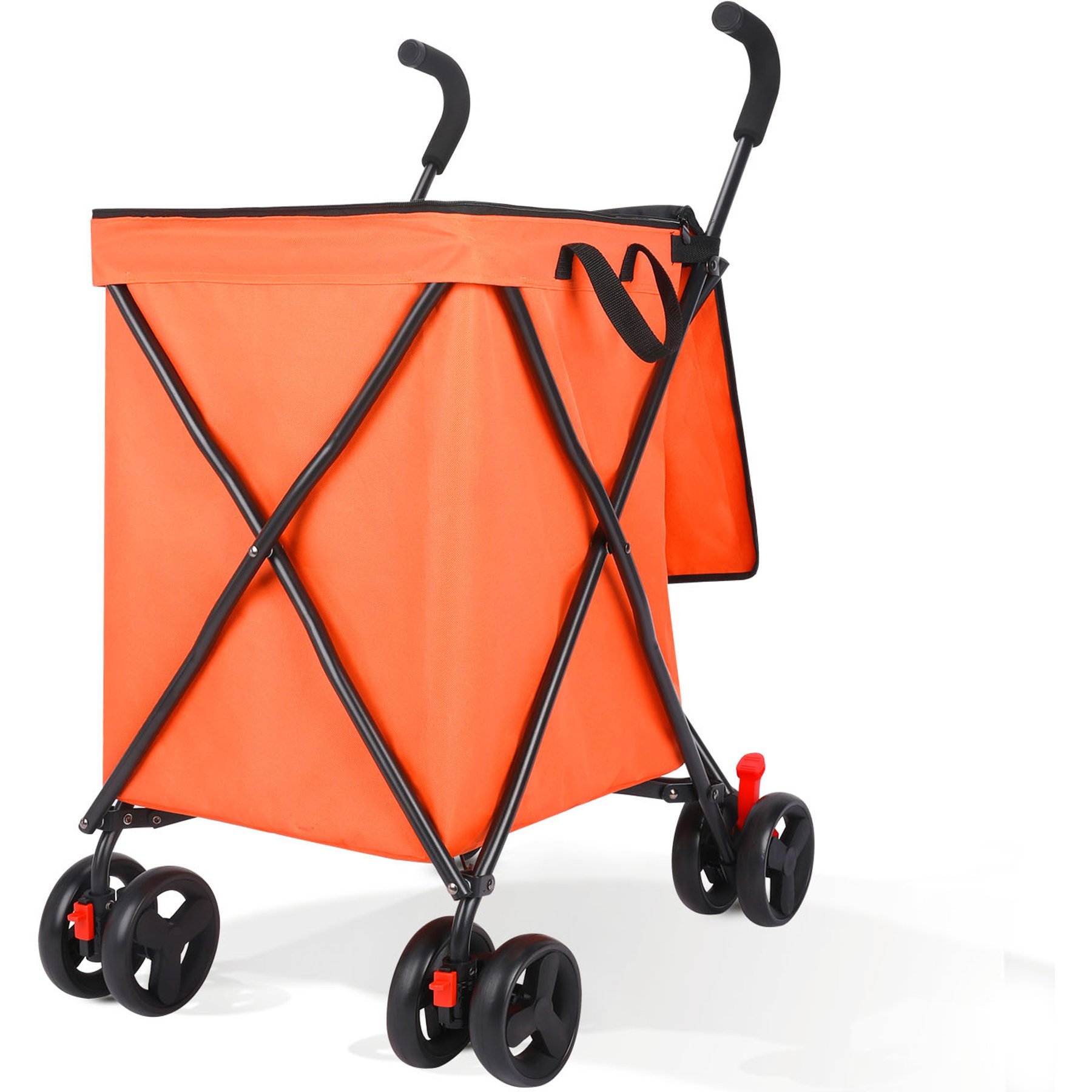 Wedyvko P12 Multi-functional Shopping Trolley Dog & Cat Stroller, Orange