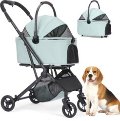 Wedyvko P11C Detachable Carrier Bag Dog & Cat Stroller, Teal Blue
