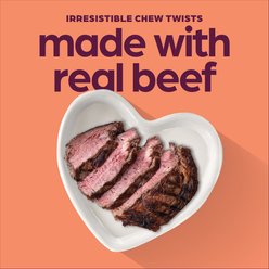 Chewsday Chew Twists Real Beef Collagen Hard Dog Chews, 10 count bag slide 2 of 9