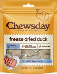 Chewsday Duck Freeze-Dried Dog Treats, 3-oz bag