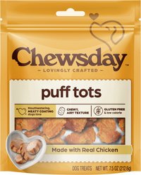 Chewsday Tots Real Chicken Soft & Chewy Dog Treats, 7.5-oz bag