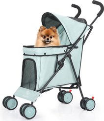 Wedyvko P07 Ultra-light Portable All-in-One Folding Dog & Cat Stroller, Teal Blue