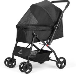 Wedyvko P03 Portable One-Button Foldable Dog & Cat Stroller, Black
