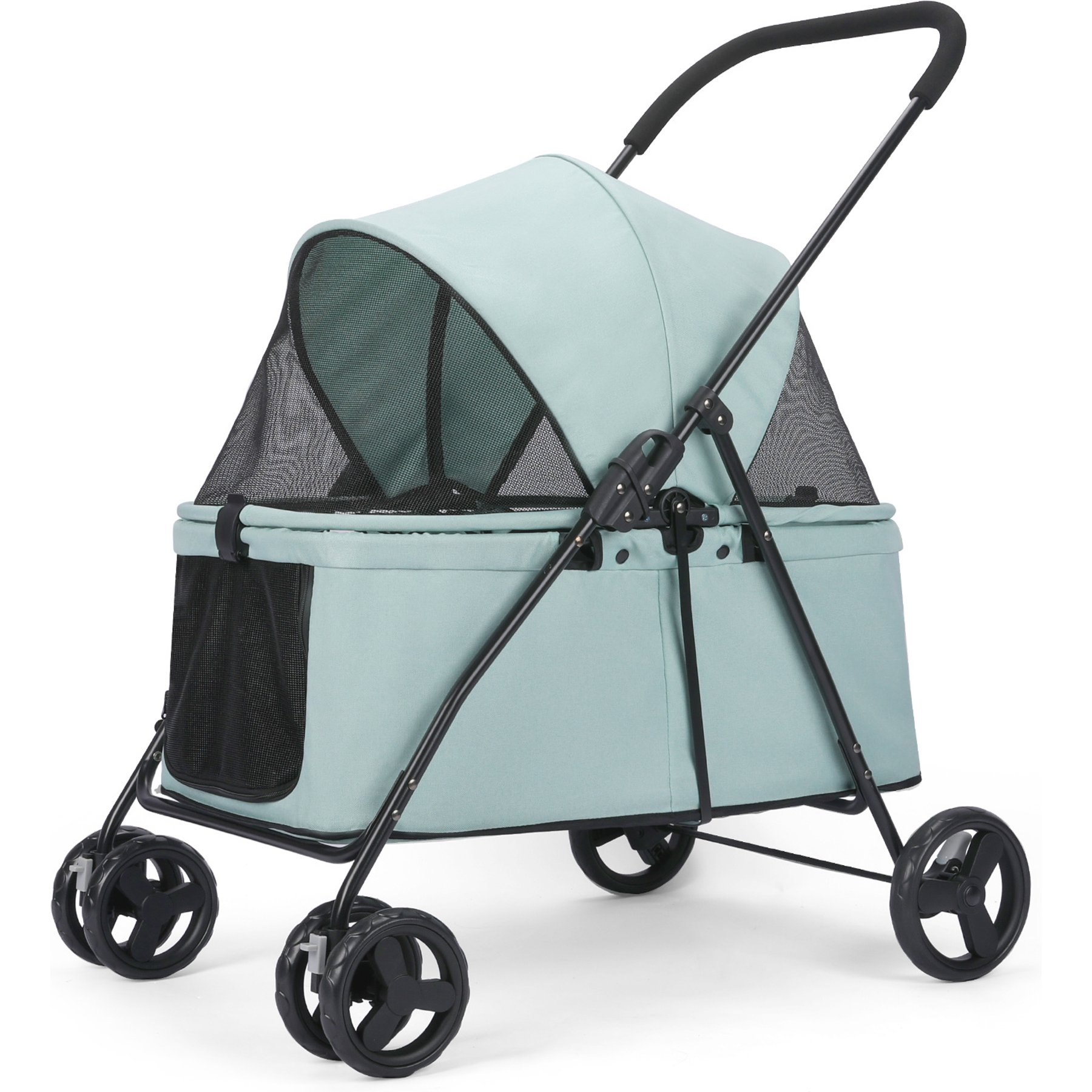 Wedyvko P05 Portable Foldable Dog & Cat Stroller, Teal Blue
