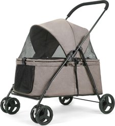 Wedyvko P05 Portable Foldable Dog & Cat Stroller, Coffee