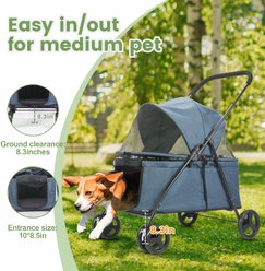 Wedyvko P05 Portable Foldable Dog & Cat Stroller, Navy Blue slide 2 of 6