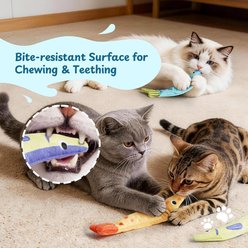 Pawsible 12000mg Herb Filling Trophy Fish Crinkle Cat Toy with Catnip, Yellow, 3 count slide 2 of 6