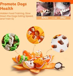 Nocciola 7-in-1 Pumpkin Snuffle Slices with Velcro-Closure Rind Squeaky Dog Enrichment Plush Toy, Yellow, 7 count slide 2 of 7