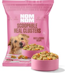 Nom Nom Scoopable Meal Clusters Beef & Potato Recipe Frozen Dog Food, 6-lb bag