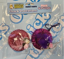 RUGG'egg' RANCH Fancy Pink & Purple Chicken Hats, 2 count slide 2 of 4