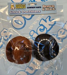 RUGG'egg' RANCH Cowboy Brown & Black Chicken Hats, 2 count slide 2 of 4