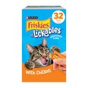 Friskies lil' Lickables Chicken Lickable Cat Treats, 0.5-oz tube, 32 count