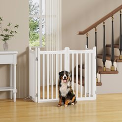 Yaheetech Dog Playpen, White, 4-Panel, 36-in