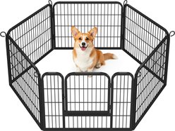 Yaheetech Heavy Duty Metal Dog & Cat Playpen, Black, 24-in, 6-panel slide 2 of 9