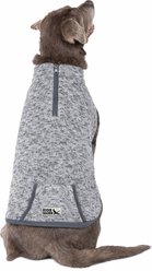 Eddie Bauer Heathered Radiator 3/4 Zip Dog Hoodie, Grey, X-Large