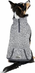 Eddie Bauer Heathered Radiator 3/4 Zip Dog Hoodie, Grey, Small