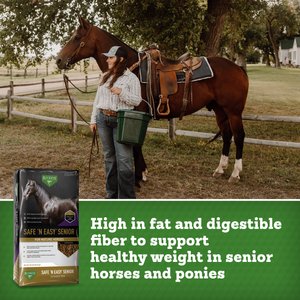 Buckeye Nutrition Safe 'N Easy Low Starch & Sugar Extruded Senior Horse Feed, 40-lb bag