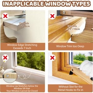 LFC PETS Window Perch & Sill Cat Bed, Cream