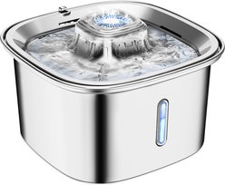 UPSKY Automatic Stainless Steel Cat Water Fountain, 101-oz, Silver