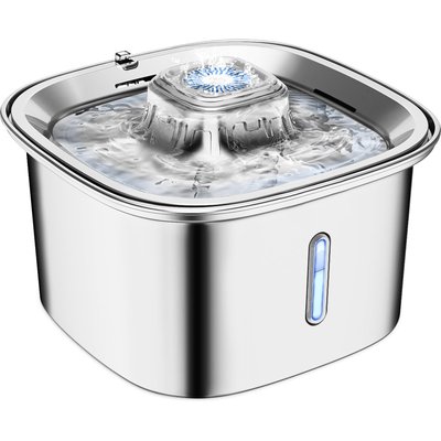 UPSKY UPSKY Automatic Stainless Steel Cat Water Fountain, 101-oz, Silver