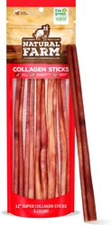 Natural Farm 12-inch Super Collagen Sticks Dog Chew Treats, 5 count