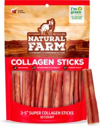 Natural Farm 3 to 5-inch Super Collagen Sticks Dog Chew Treats, 10 count