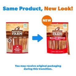 Natural Farm Thin Beef Bully Sticks Dog Treats, 6-in, 10 count slide 2 of 9