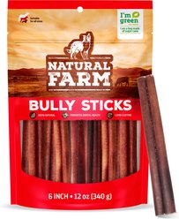 Natural Farm 6-inch Beef Bully Sticks Dog Treats, 12-oz bag