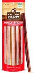 Natural Farm 12-in Beef Bully Sticks Dog Treats, 8-oz