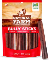 Natural Farm 6-in Beef Bully Sticks Dog Treats, 8-oz