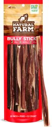 Natural Farm 10-inch Pixie Beef Bully Sticks Dog Treats, 12 count