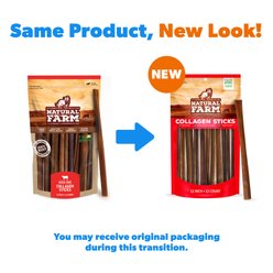 Natural Farm Collagen Sticks Dog Treats, 12-in, 12 count slide 2 of 9
