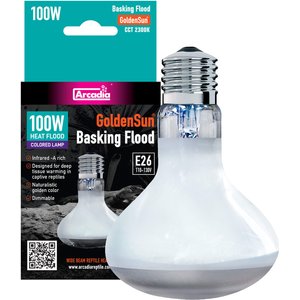 Arcadia Reptile GoldenSun Reptile Basking Flood Light, 100-watt