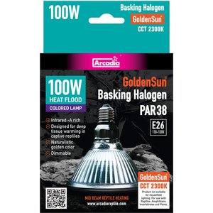 Arcadia Reptile GoldenSun Reptile Halogen Heat Lamp, 100-watt
