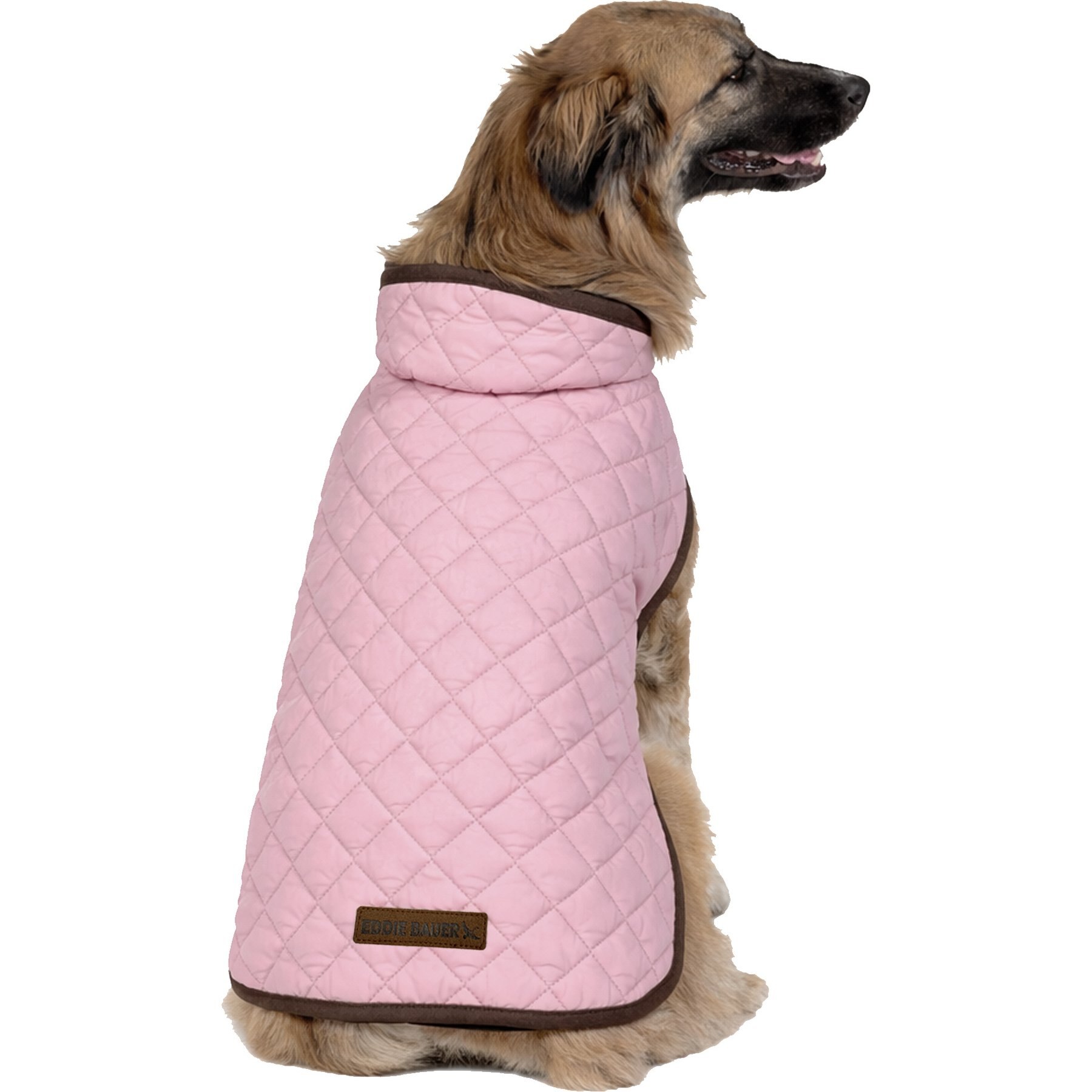 Eddie Bauer Bandon Quilted Windbreaker Dog Coat, Dusty Pink, XX-Large