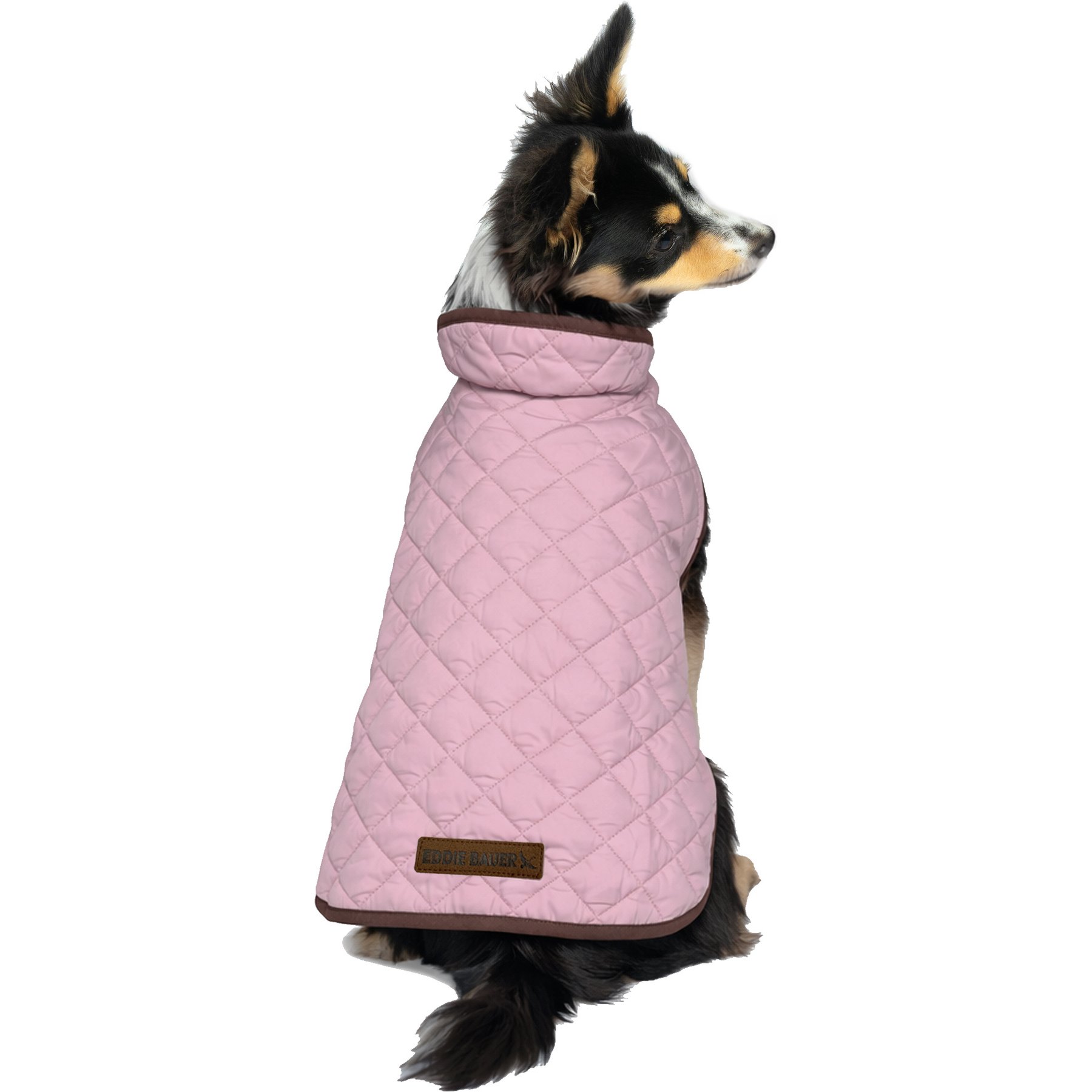 Eddie Bauer Bandon Quilted Windbreaker Dog Coat, Dusty Pink, Small