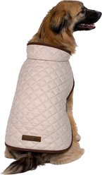 Eddie Bauer Bandon Quilted Windbreaker Dog Coat, Taupe, XX-Large