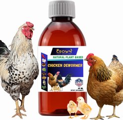Crown Pet Supplies All Natural Plant Based Dewormer Liquid Chicken Supplement, 60-mL bottle