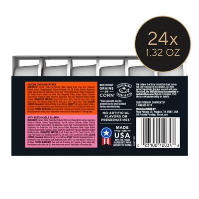Show full view: Sheba Perfect Portions Chicken & Salmon Pate Entree Variety Pack Adult Wet Cat Food Trays, 2.6-oz tray, case of 6 slide 4 of 11