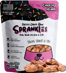 Sprankles Chicken Hearts Grain-Free Freeze-Dried Dog Treats, 4-oz bag