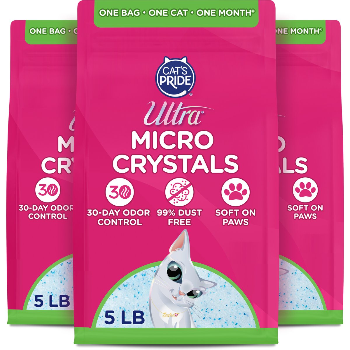 Ultra Micro Crystals Unscented Premium Non-Clumping Cat Litter, 15-lb bundle