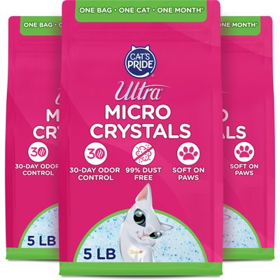 Ultra Ultra Micro Crystals Unscented Premium Non-Clumping Cat Litter, 15-lb bundle